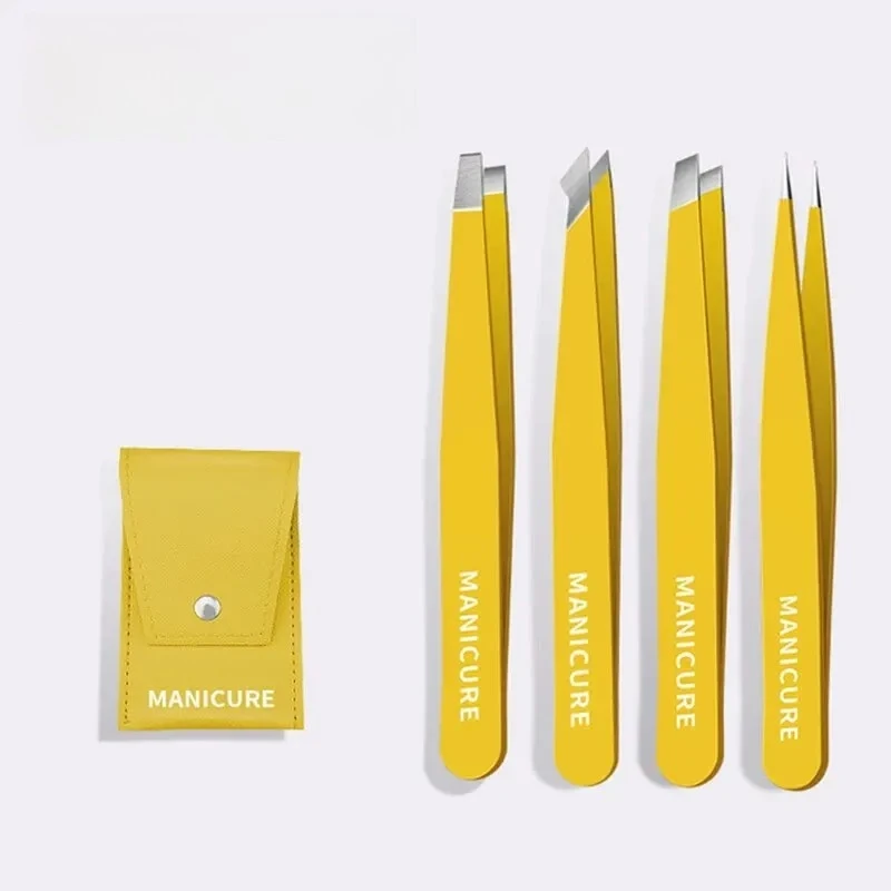 Pince à épiler pour sourcils, outil de démaquillage, pince à épiler de beauté, extracteur de poils fins et doux, en acier inoxydable, à angle biseauté