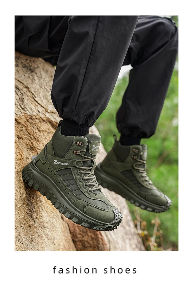 Neue Herbst-High-Top-Sport-Wanderstiefel in großen Größen, bequem mit dicken Sohlen, leicht und lässig, geeignet für tägliche Outdoor-Aktivitäten, Wandern, Reisen, Bergsteigen und Campingausrüstung für alle Jahreszeiten. – Detail 14