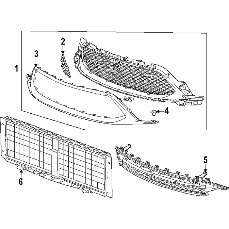 High Quality Front Radiator Grills Luxury Plastic Material Wear Resistant Anti Rust Easy Install Replacement Components
