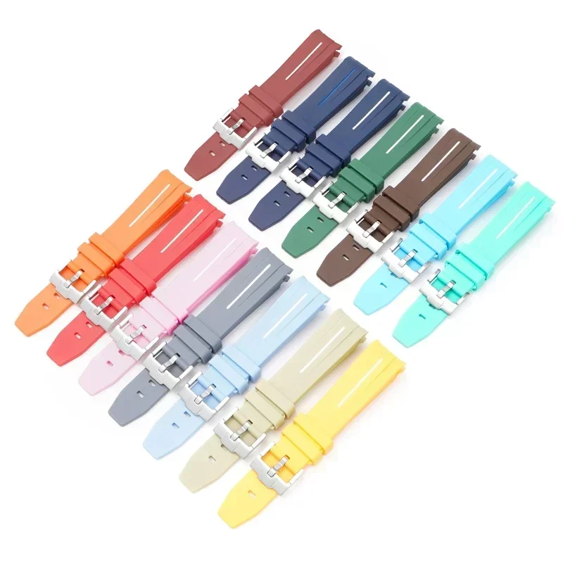 20 22 MoonSwatch Rubber Strap For Omega Watch Band Curved End Silicone Wrist Bracelet Men Women Waterproof Sport Watchband Belt