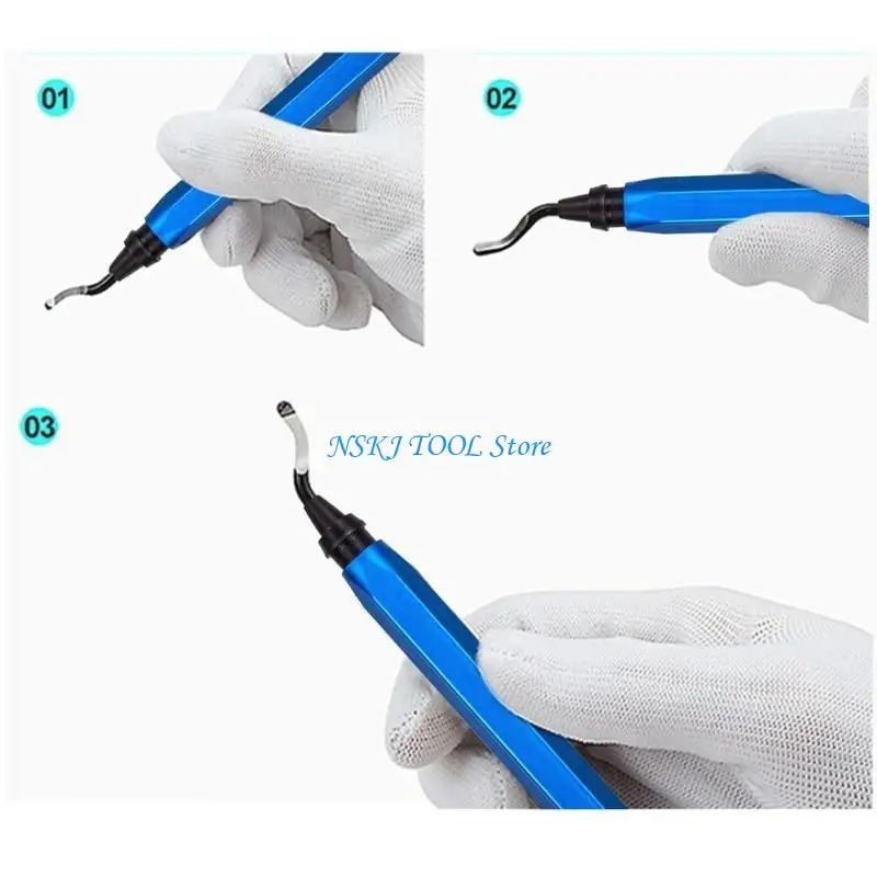 

L8RC Blue Handheld Deburring Tool Equipped With 10 BS1010 Cutter or 15 Cutter Suitable For Metal And Plastic Burr Removal
