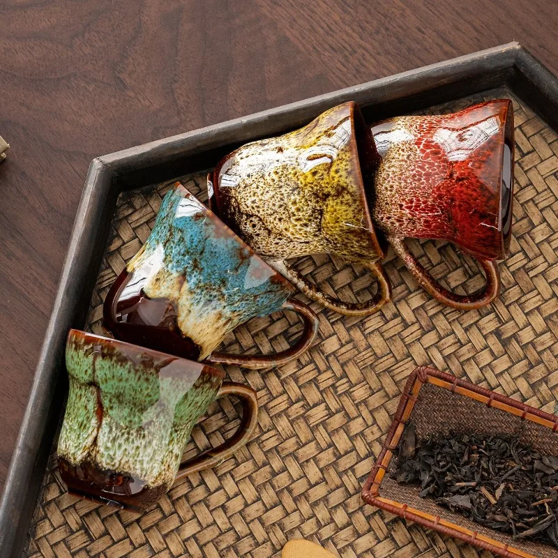 

1 шт., большая чайная чашка Kiln Master, чашка для одного человека, чайная чаша Jianzhan, керамический чайный сервиз с глазурью Tenmoku