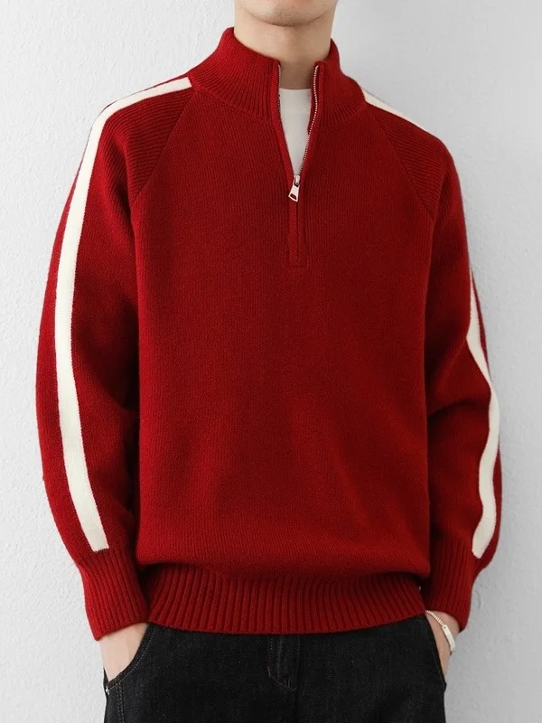 

Модный корейский мужской вязаный свитер-пальто свободного кроя, теплый зимний трендовый топ, молодежный повседневный удлиненный свитер