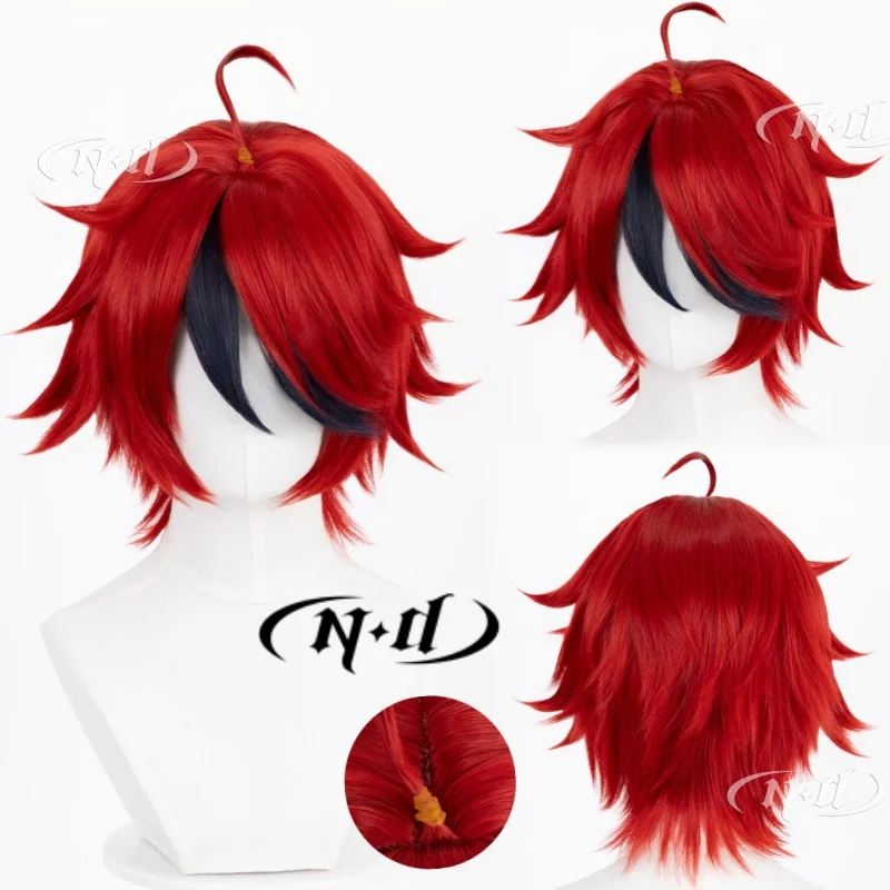 ND Brand Sumino Takuumi The Hundred Line Last Defense Academy Cosplay Wigs Hair Hairpiece for Comic-con Cosplayer Halloween