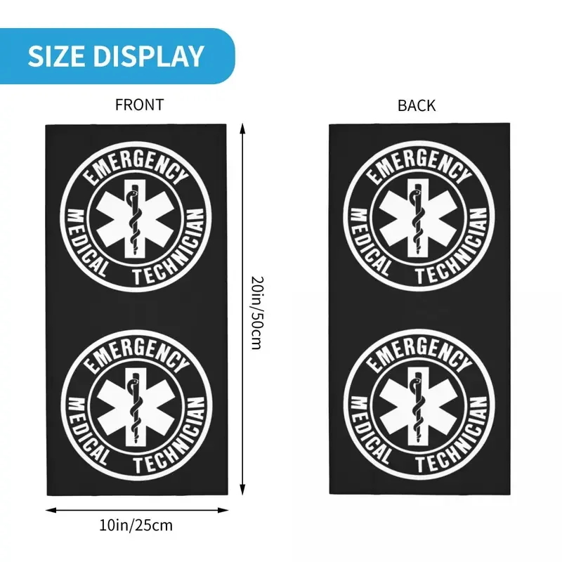 Emt Star of Life Notfall techniker Logo Winter Stirnband Hals wärmer Männer Frauen Ski Running Tube Schal Gesicht Bandana Gamasche