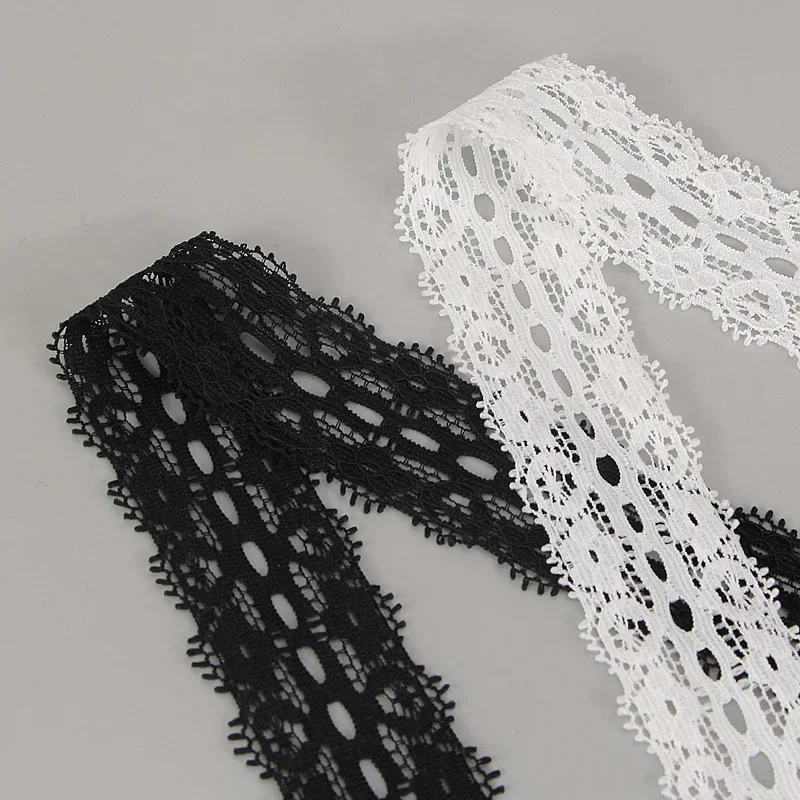 Fancy Lace Hollow out elasticity Flat Shoelace for Sneakers Shoelaces for Women Casual Shoes Black White Shoe Laces Accessorices image 5