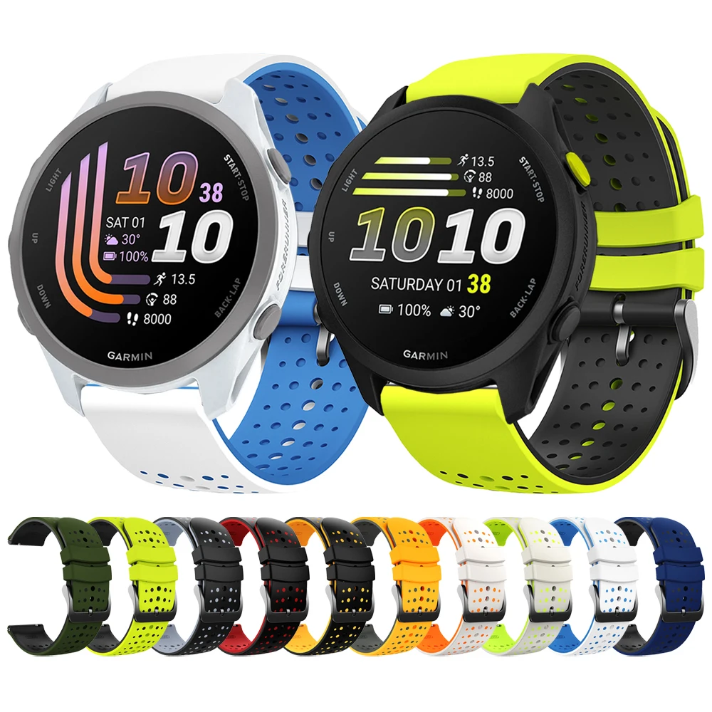 Schnellverschluss-Silikonarmband 22mm 20mm für Garmin Forerunner 70 170 Music 570 265 255 165/Vivoactive 6 5/Venu 4 3 2 Plus