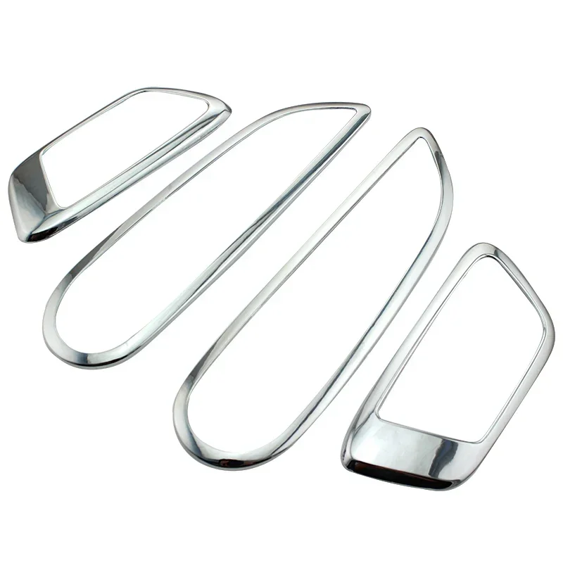 ABS Chrome Inner Trim Door Hand Clasping Decorative Ring Sticker for Ford Ecosport Fiesta MK7 2009-2013 car Accessories