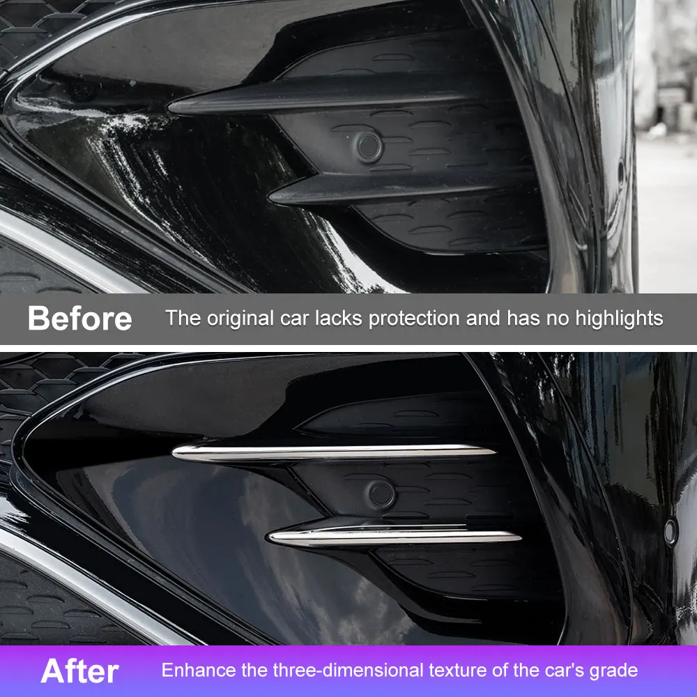 2024+For Mercedes Benz GLE Class W167 V167 Coupe GLE450 GLE53 AMG Car Front Fog Light Grille Bumper Cover Trim Sequin Sticker