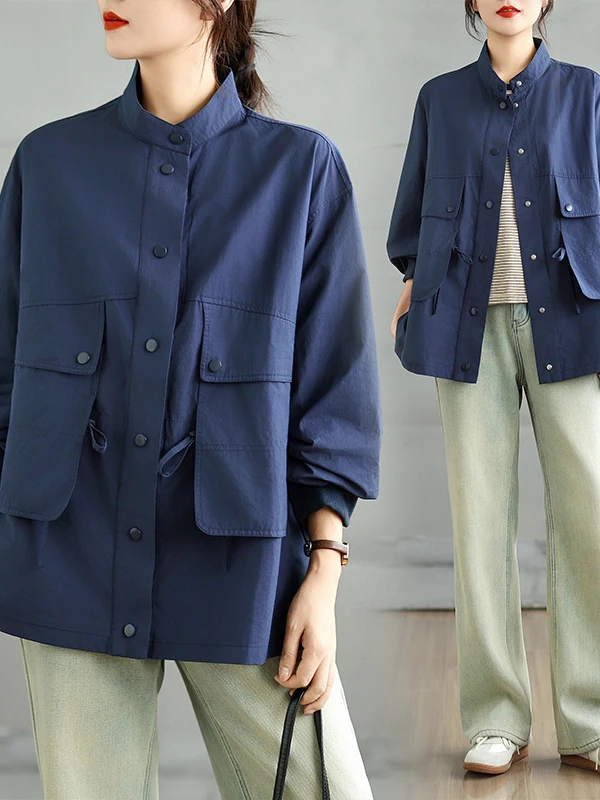 Abbigliamento da lavoro di marca retrò Jaet Primavera 2026 da donna Dimagrante Top allentato in cotone di bambù Lungo Sve Pendolarismo Sle Capispalla casual