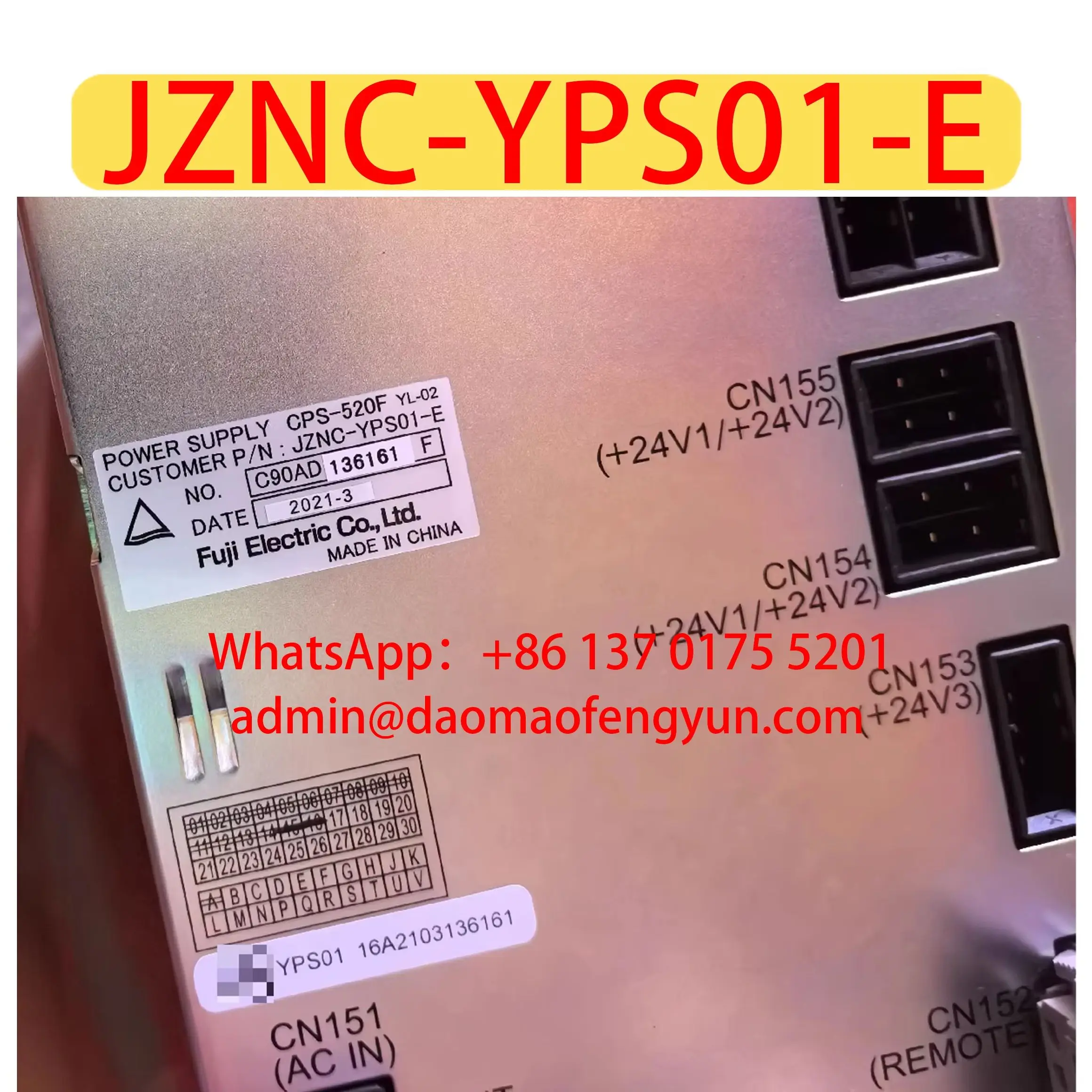 JZNC-YPS01-E Brand New Robot Control Cabinet Power Supply Module Original Genuine，Fast shipping