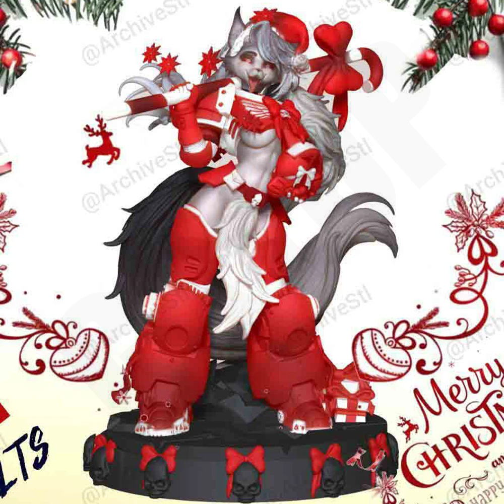 

1/24 Space Chiristmas Luna Resin Figurine Toy Unpainted GK Doll Unassembled 3D Print Assembly Miniature Reduction Statue Toy