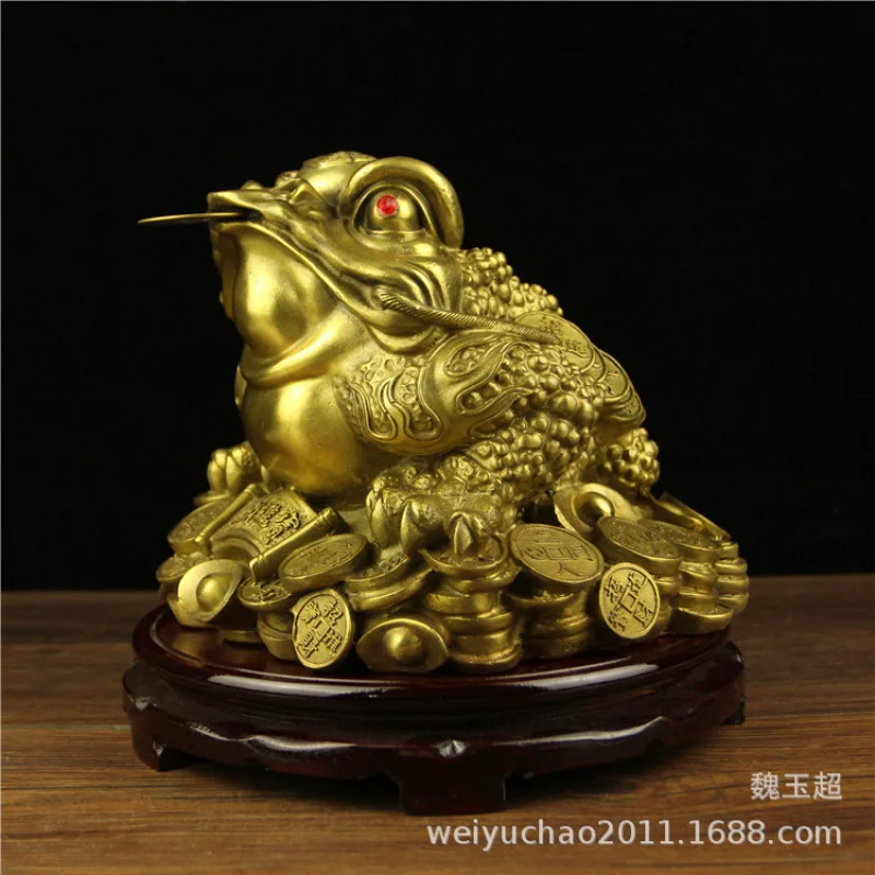 Wholesale Pure Copper Ornament Large - Golden Cicada Three-Legged Toad Opening Gift Decoration