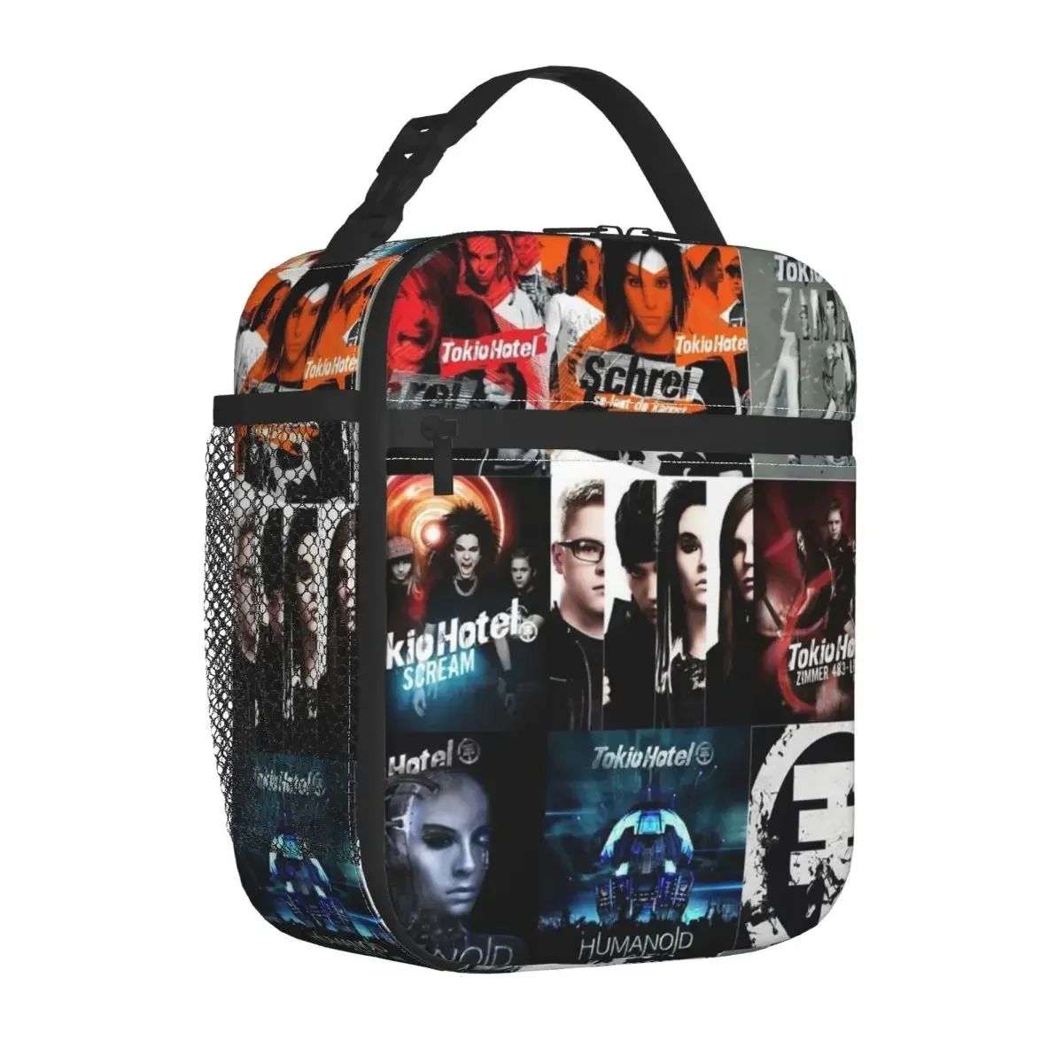 Custom Bag Custom Tokio Hotel Band Rock Music Merch Insulated Lunch Bag For Work Food Container Portable Cooler Thermal Lunch Bo