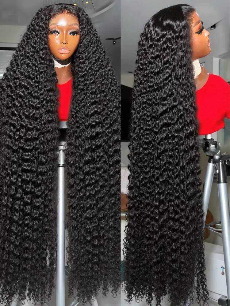 

Парик из натуральных волос 300 Density HD 13x6 Deep Wave, 40-46 дюймов, с эффектом Jerry Curly, парик из натуральных волос Virgin 13x4 Water Wave Lace Front для женщин