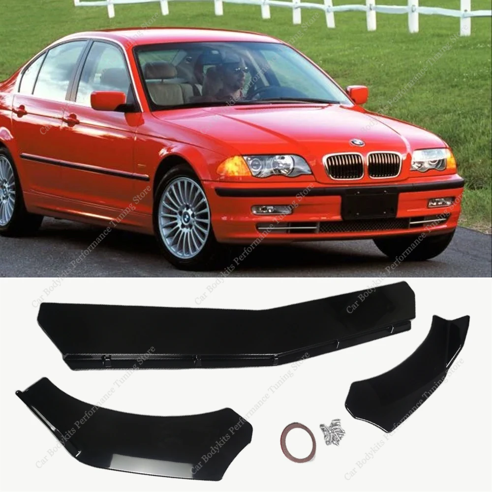 For Bmw E46 Racing Style 3Pcs Front Bumper Lip Spoiler Splitter Diffuser 3 Series 330i 330xi 330ci 320i 320d 2000-2005 Tuning