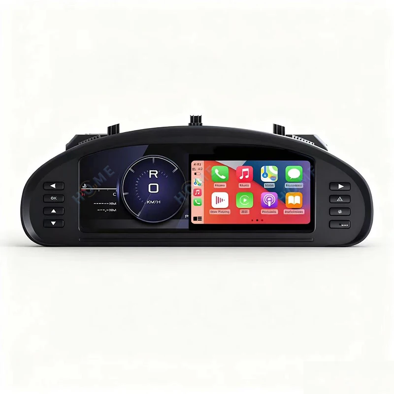 

With Wireless Carplay LCD Speedometer Digital Dashboard Panel Virtual Instrument Cluster CockPit for 407 2004-2010