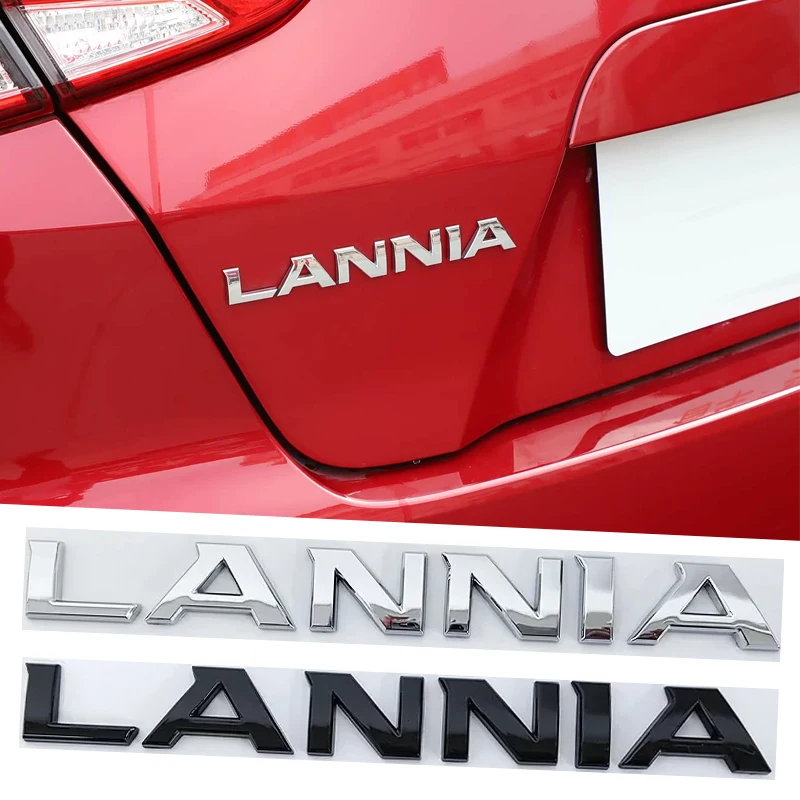 Plastic ABS Automobile Body Decoration Trunk Emblem Letter Sticker for Nissan LANNIA Badge Decal Auto Rear Replaced Accessories