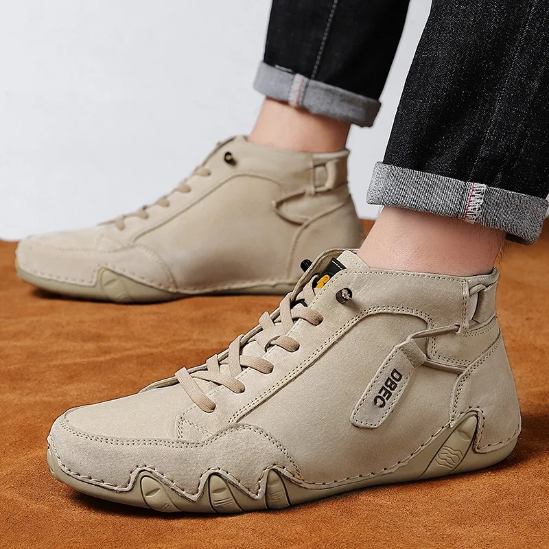 

Мужские высокие сапоги Spor Casual oes большого размера с осьминогом, кожаные удобные дышащие всесезонные резиновые сапоги с подкладкой...