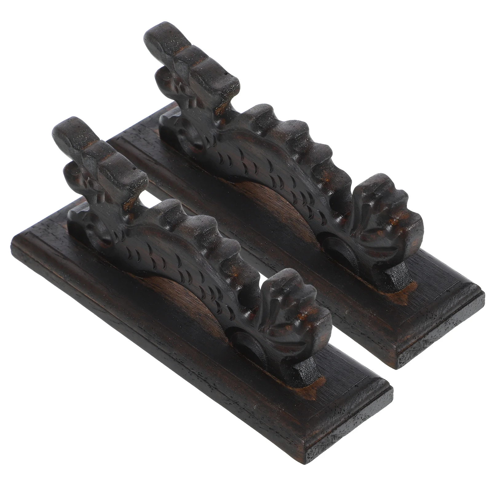 

2pcs Dragon Style Pen Holder Chinese Calligraphy Brush Rest Wooden Pen Rack For Study Room Office Decoration Gift