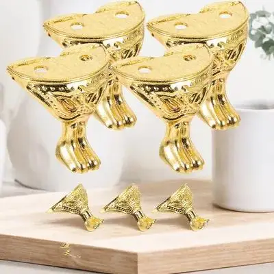 

12pcs Box Legs Jewelry Chest Corner Protector Zinc Alloy Decorative Wood Case Foot Hardware Vintage Style Storage Cabinet Chest
