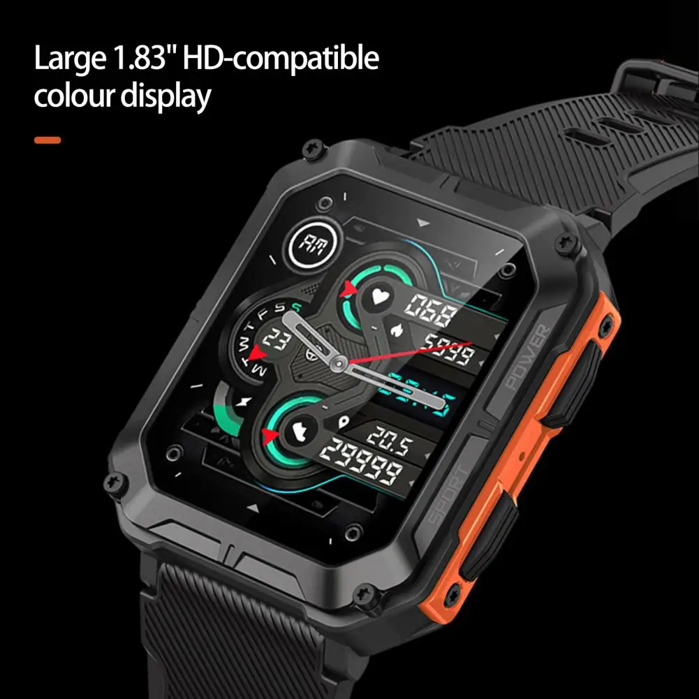 Sport Smartwatch 1 Set Casual Bluetooth-compatible 5.0 Long Standby Time  Step Counting Electronic Watch for Sports