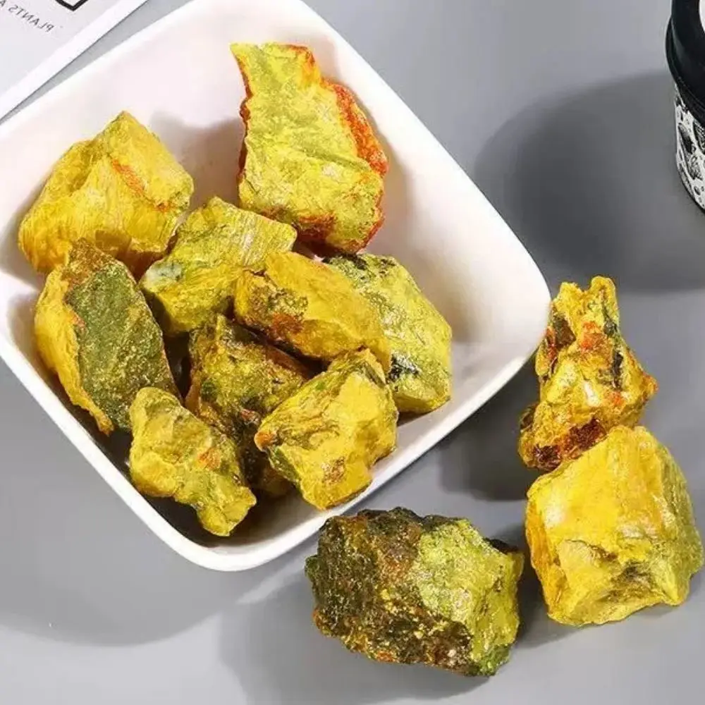 Pierre brute naturelle de Realgar, spécimen minéral de collection, pierre jaune Xiong irrégulière pour les chakras, cristal de guérison, pierre précieuse