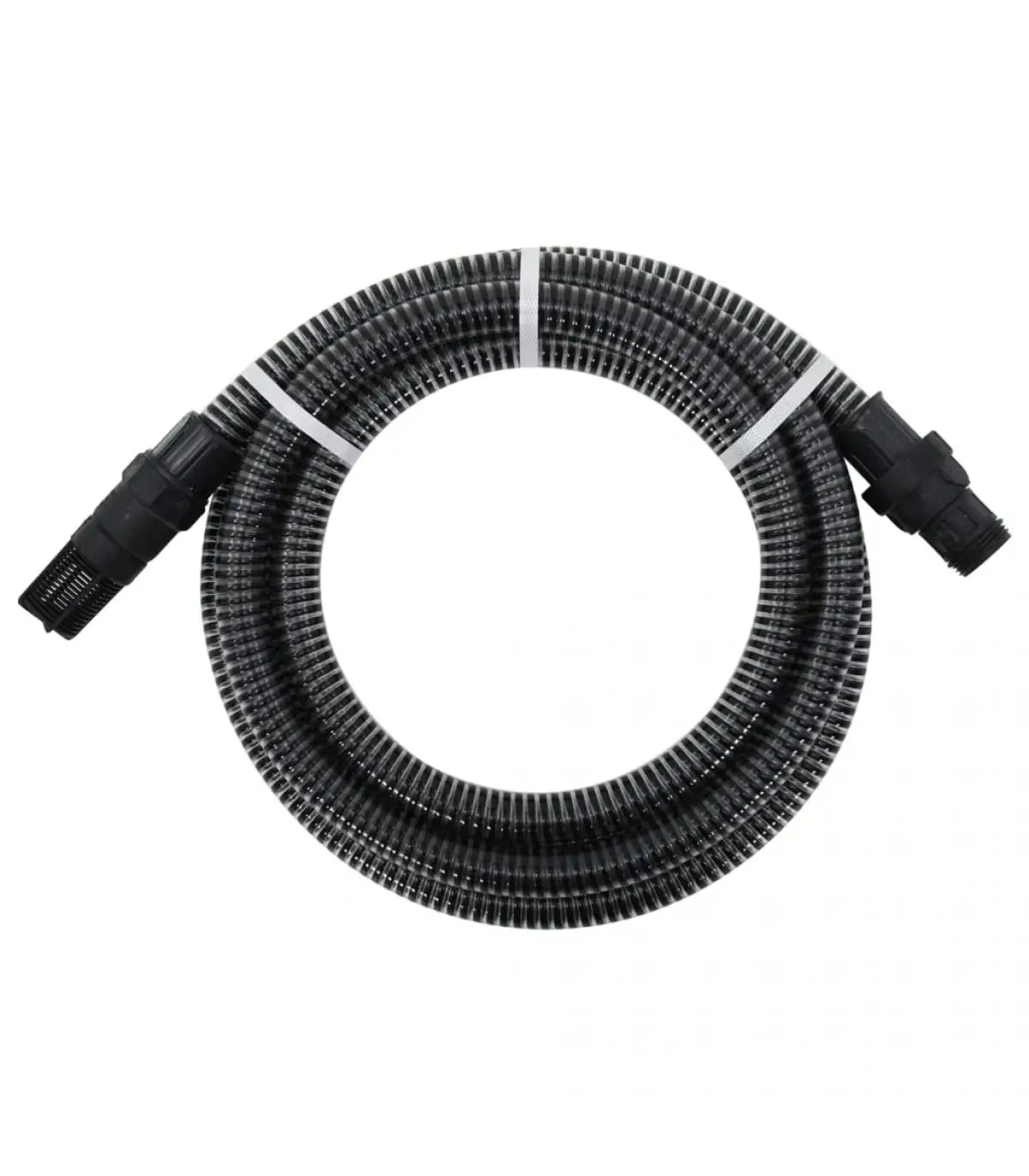 Garden hoses suction hose with PVC connectors 10 m 22 mm Black