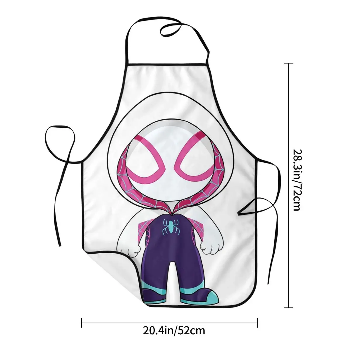 Cute Spider Ghost, Baby Spidey Girl, Grl Pwr Aprons Chef Cooking Tablier Bib Kitchen Cleaning Pinafore for Women Men