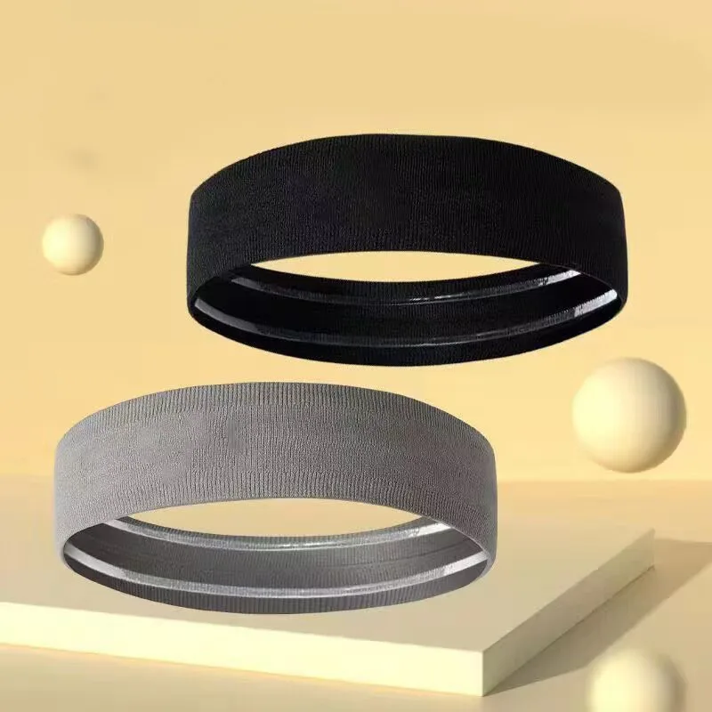 Sports Headband Sweatband Non-Slip Running Hair Band Moisture Wicking Athletic Yoga Fitness Head Wrap Sweat Absorbing Hair Hoop