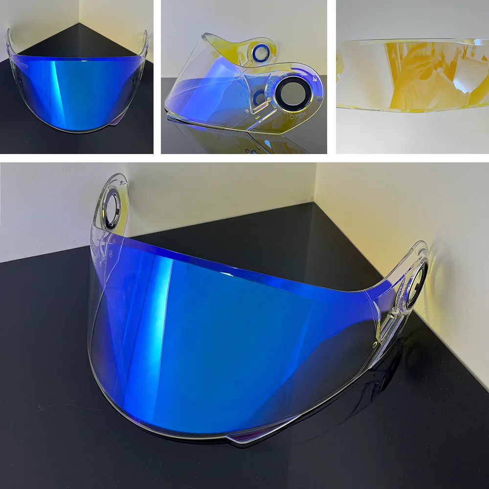 FF370 Helmet Lens Universal Compatible with LS2 FF394/FF325/EASY Uncovered Helmet Sunscreen Mirror Universal Day and Night