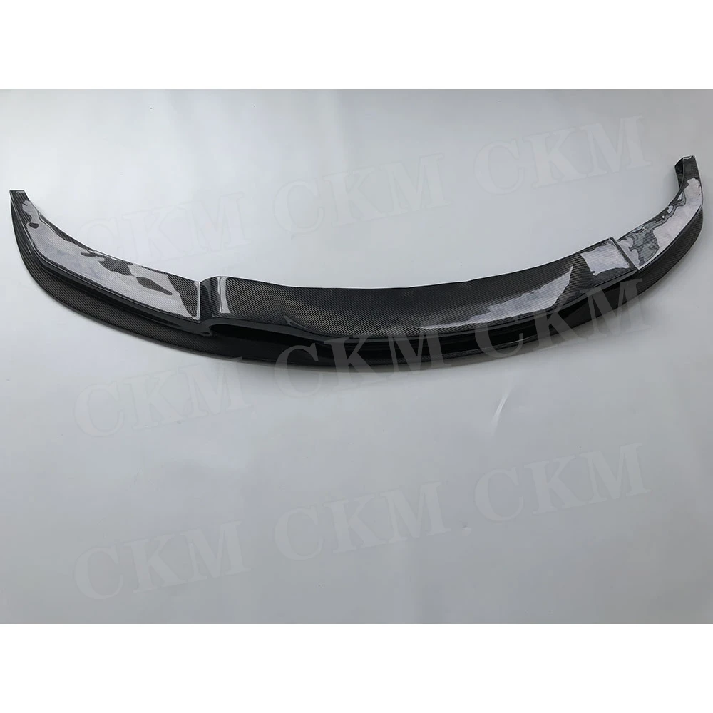 سبويلر الشفة الأمامية من ألياف الكربون لسيارات BMW 3 Series F30 F35 M Sport 320i 325i 328i 330i 335i 2012-2018 V Style واقي الذقن #2