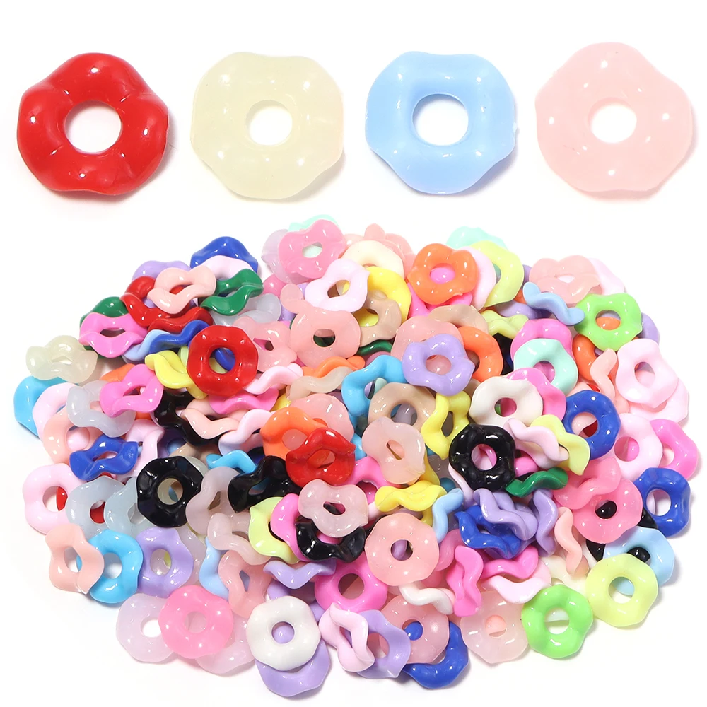 200 Stück 12 mm Wellenkranz-Abstandsperlen, Armband, farbiger Blumenring, Acrylperlen für die Schmuckherstellung, DIY-Schmuck, Bastelzubehör – Detail 6