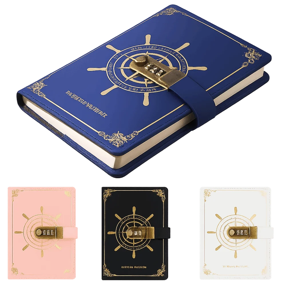 

A5 PU Leather Diary with Lock Refillable Thicken Locked Journal Waterproof Combination Lock Personal Planner Organizers Men