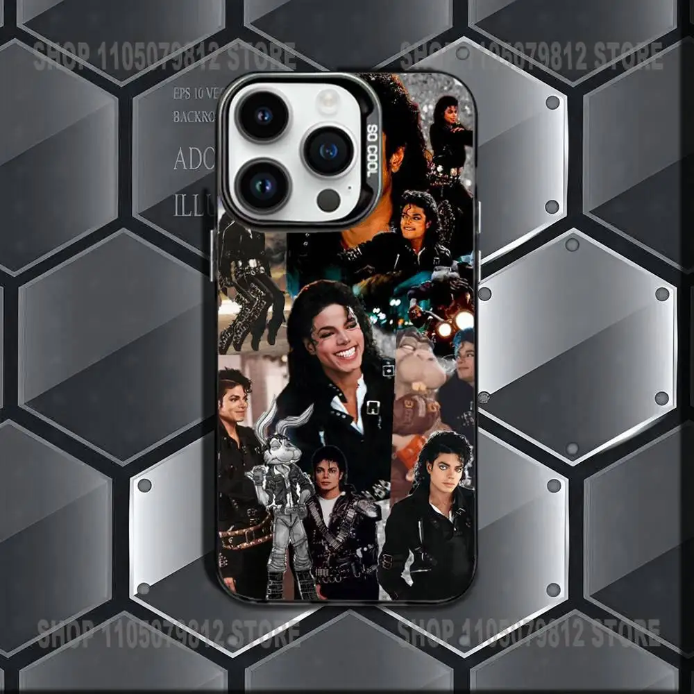 Funda de teléfono Singer m-michael j-juackson para iPhone 16,15,14,13,12,11, Mini,Pro,E,MAX negro caramelo mate cubierta a prueba de golpes