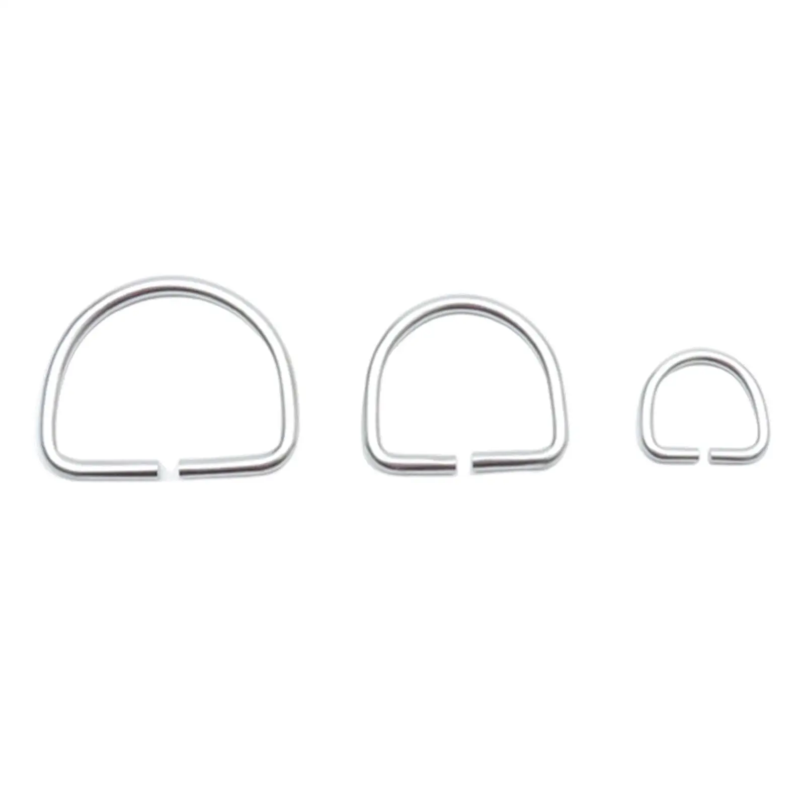 Stainless Steel D Ring Hardware DIY Multipurpose Crafts Connector Ring for Dog Leashes Bags Sewing Projects Luggage Straps
