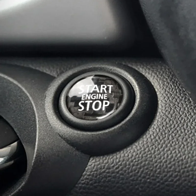 

For Mini Cooper R55 R56 R57 R58 R59 R60 Real Dry Carbon Fiber 2011-2015 Engine Start Stop Button Interior Trim Cover Sticker