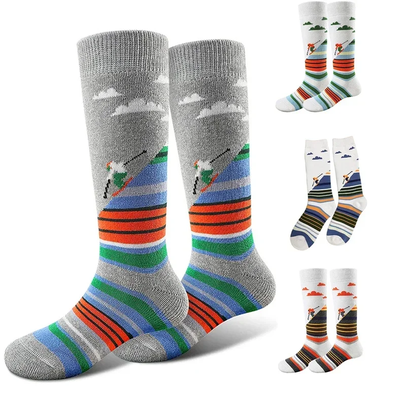 2025 Professional Ski Sock Women Men Thickened Towel Bottom Autumn Winter Warm Mountaineering Hiking Outdoor Sport Snow Stocking