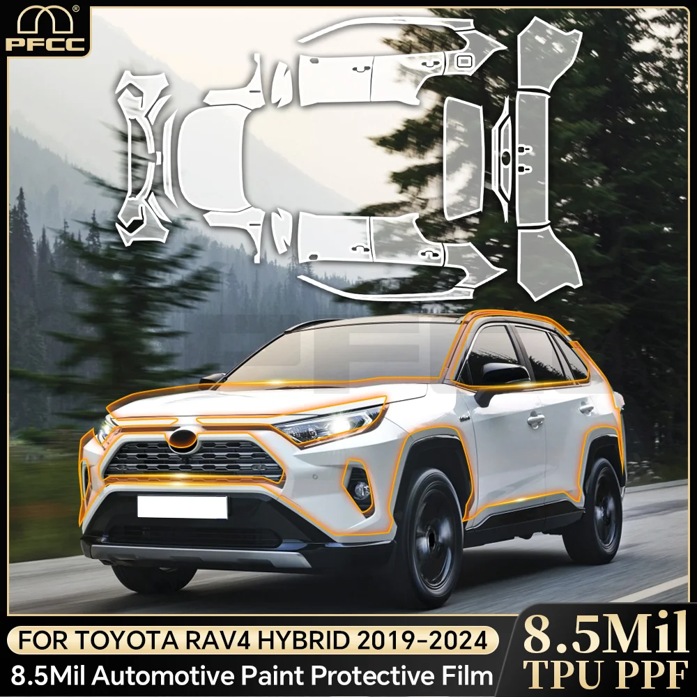 

9mil For Toyota RAV4 Hybrid XA50 2019-2025 Paint Protection Film Anti-scratch Pre-cut PPF Car Body Resistant Clear Bra Invisible