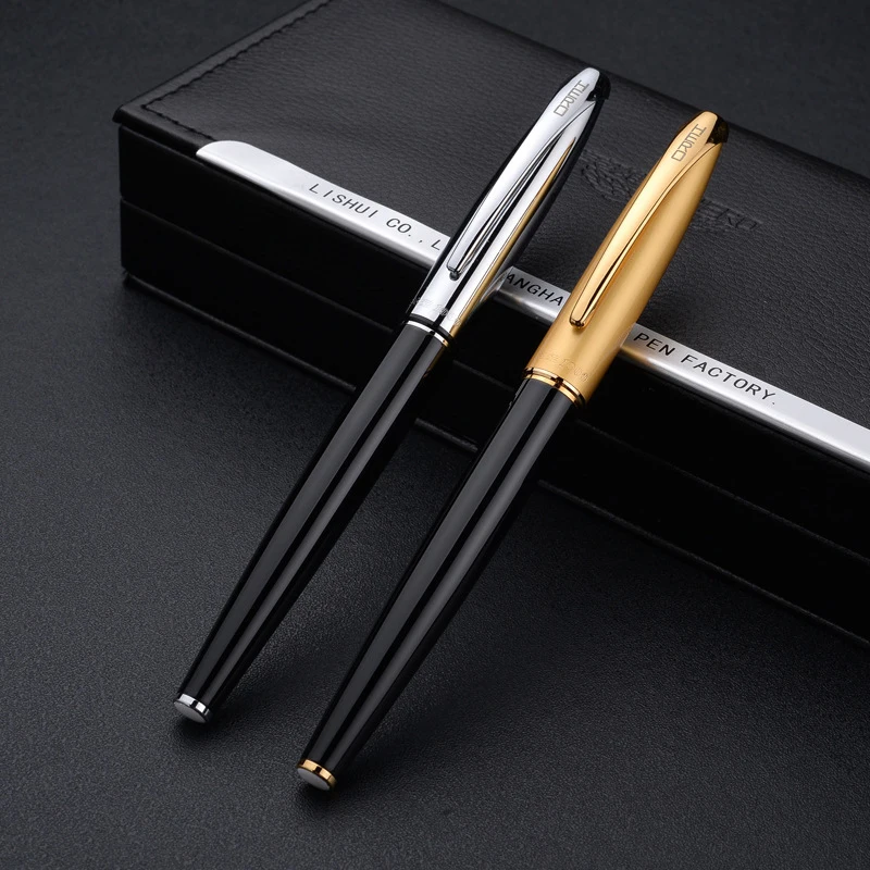 Hero 1000 Classic 10K Gold Fine Nib 0.5mm Black And Golden Fountain Pen For Writing Ink Pen With Original Gift Box