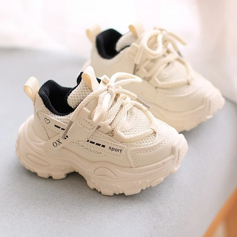 

PU Leather Sport Shoes For Children Ergonomics Kid's Sneakers Lightweight Anti-slippery Running Shoes For Boys Girls Casual Shoe