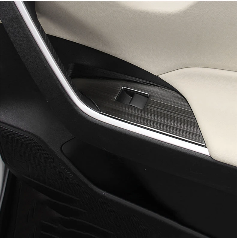 Für Toyota RAV4 XA50 2019 2020 2021 2022 2023 2024 2025 Hybrid Edelstahl Auto Fensterheber Schalter Knopf Abdeckung Aufkleber – Detail 12