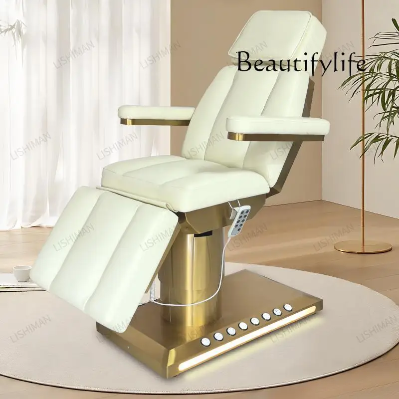 

Stainless steel electric lifting beauty bed beauty salon special multi-functional embroidery bed massage