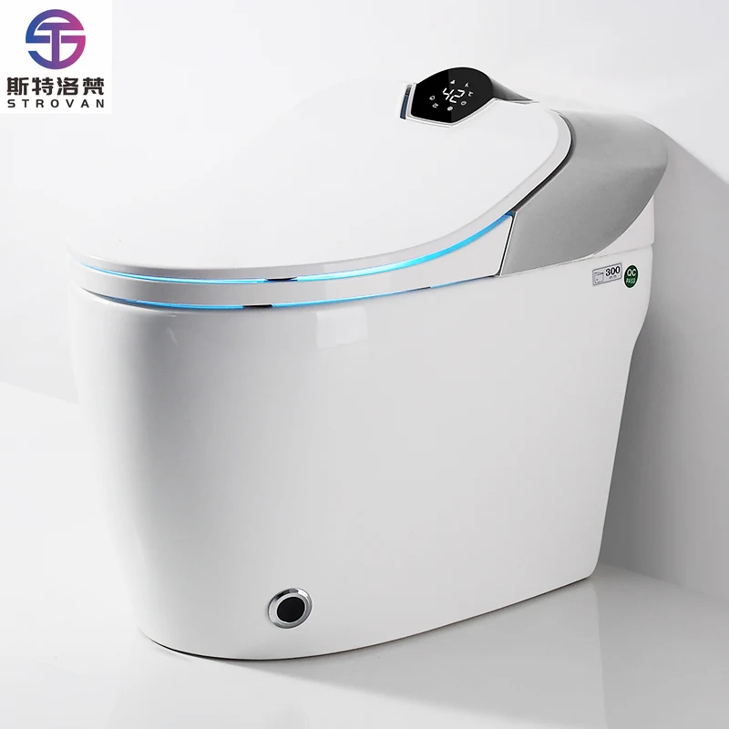 

ZXHK Popular Design Cover Cleaner Black Bidet 110v 1.28 Gpf Smart Toilet Bowl