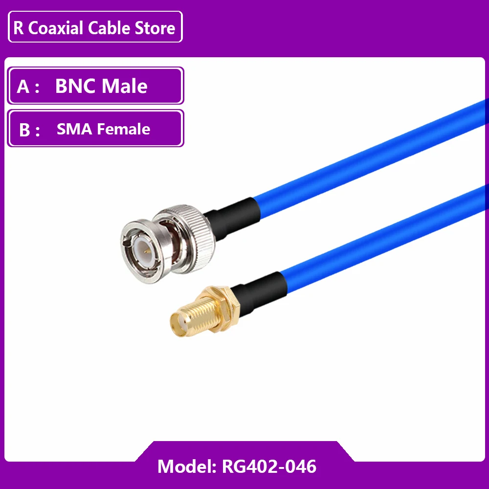 RG402 Półelastyczny kabel BNC męski na SMA męski żeński Adapter RF 50 Ohm Przedłużacz kabla koncentrycznego RF z pigtailem