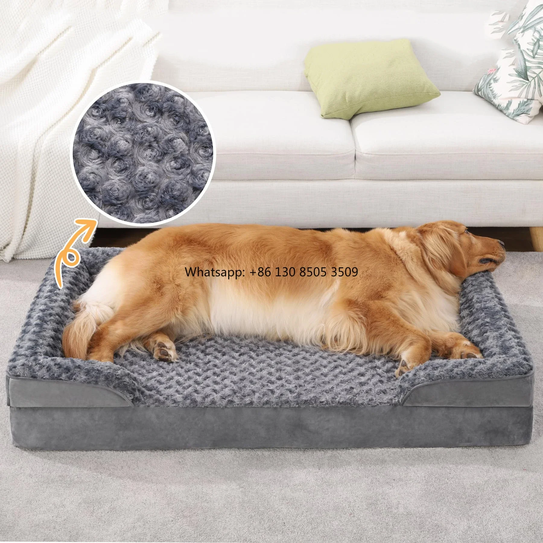 Wholesale Manufacturer Custom Logo Memory Foam Large Dog Pet Bed