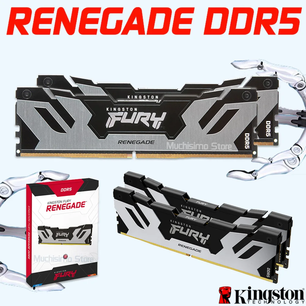 Оперативная память Kingston FURY Renegade DDR5, 6000 МГц, 6400 МГц, XMP3.0, 16 ГБ, 32 ГБ Память DDR5, совместимая с материнскими платами ASUS, MSI, Gigabyte и ASRock Z690