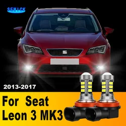 2Pcs LED Lamp Car Front Fog Light Accessories For Seat Leon 3 MK3 2013 2014 2015 2016 2017