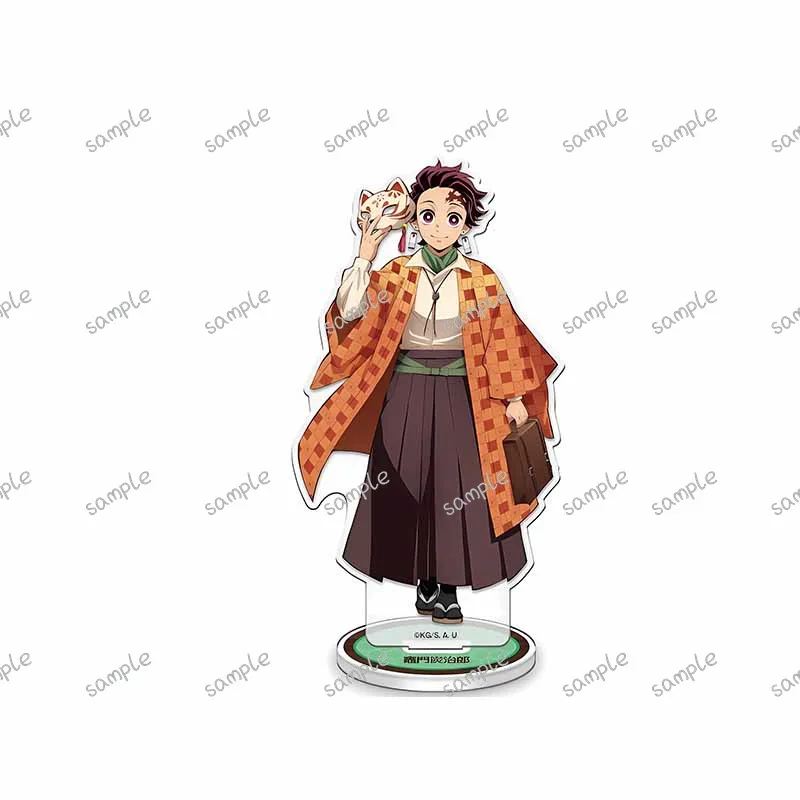 16cm Demon Slayer Holiday Dress Up Acrylic Stand Tanjirou Figure Muichirou Statue Shinazugawa Doll Mitsuri Figur Nezuko Toys Boy