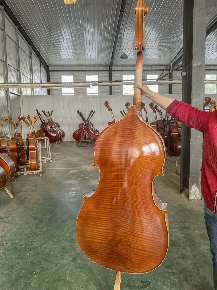 Solid wood bass, 3/4 bass, suitable for beginners, high-quality Huahao instrument